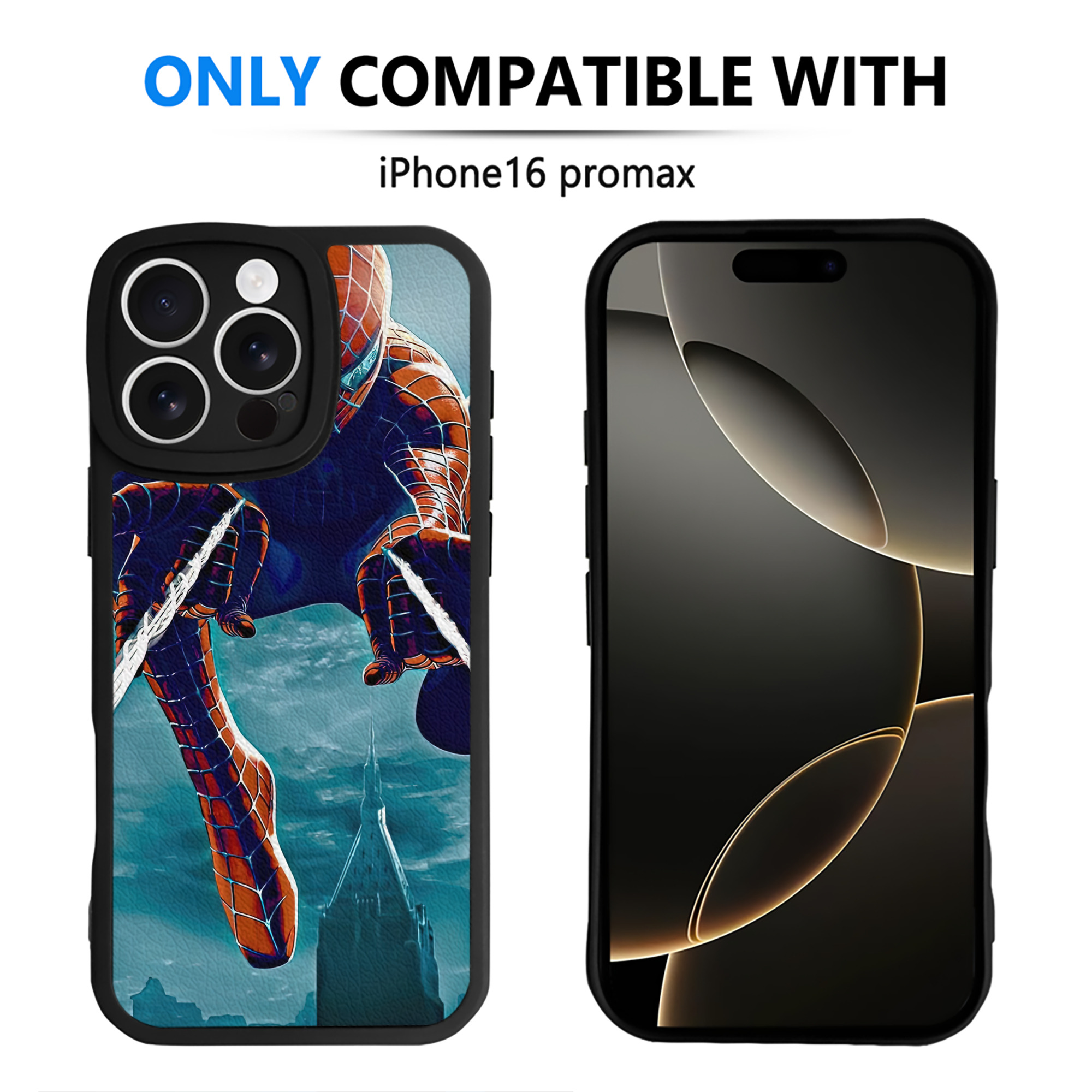 Spider Man スパイダーマン 【iPhone 16シリーズ対応】シリコンスマホケース（レザー調） 材質：シリコン